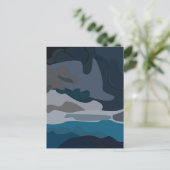 Night Stars Sky Clouds Postkarte (Stehend Vorderseite)