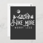 Night Stars Sky Mountains Forest Wandern Camping Postkarte (Vorne/Hinten)