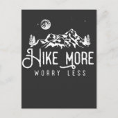 Night Stars Sky Mountains Forest Wandern Camping Postkarte (Vorderseite)