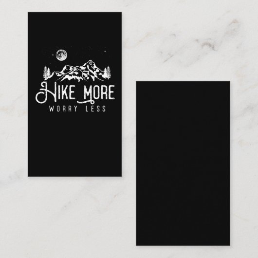 Night Stars Sky Mountains Wald Wandern Camping Visitenkarte (Vorne/Hinten)