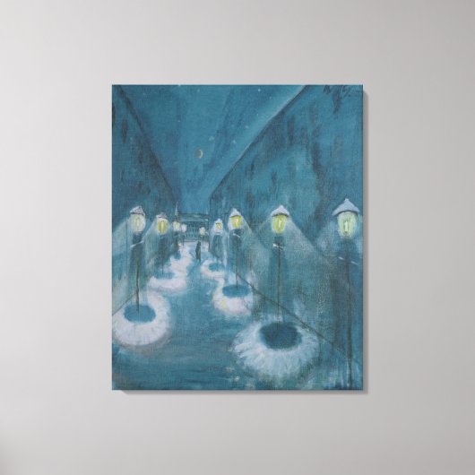 Night Street (Street by Night) (1922) Walter Grama Leinwanddruck (Vorderseite)