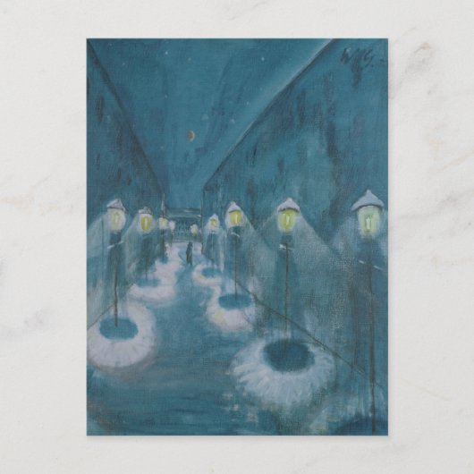 Night Street (Street by Night) (1922) Walter Grama Postkarte (Vorderseite)