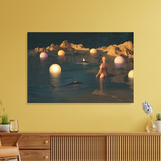 Night Swimming Leinwanddruck (Insitu (Wohnzimmer))