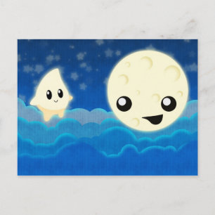 Night Tales Moon und Star Postkarte