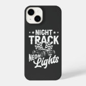 Night Track Neon Lights White Formula  iPhone Hülle (Rückseite)