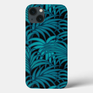 Night Tropical Aquamarin Palm Blätter Case-Mate iPhone Hülle