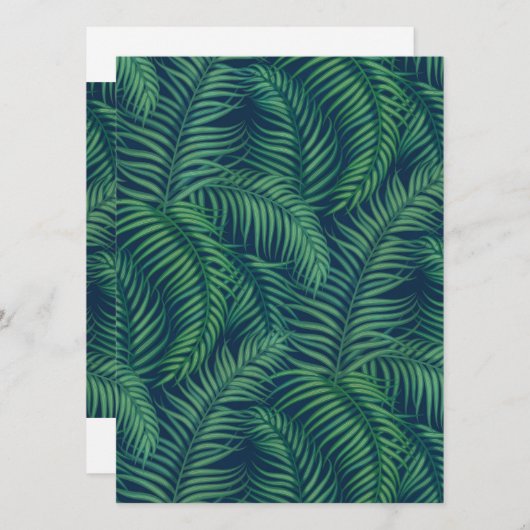 Night Tropical Palm Blätter (Vorne/Hinten)