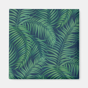 Night Tropical Palm Blätter Magnet