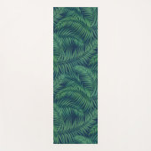 Night Tropical Palm Blätter Muster Yogamatte (Vorderseite)