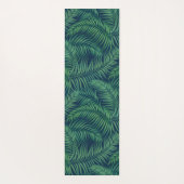 Night Tropical Palm Blätter Muster Yogamatte (Rückseite)
