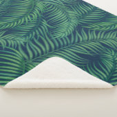 Night Tropical Palm Blätter Sherpadecke (3/4)