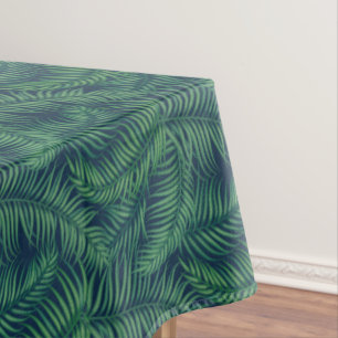Night Tropical Palm Blätter Tischdecke