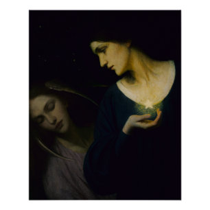 "Night und ihre Tochter Sleep" Glänzend Poster