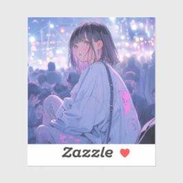 Night view | 東京娘 GenerartiveAI シール Aufkleber