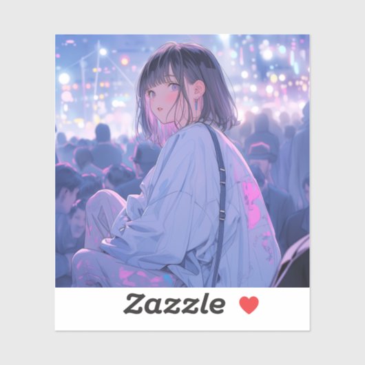 Night view | 東京娘 GenerartiveAI シール Aufkleber (Blatt)