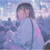 Night view | 東京娘 GenerartiveAI シール Aufkleber (Vorderseite)