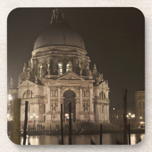 Night view across water of San Giorgio Maggiore Untersetzer
