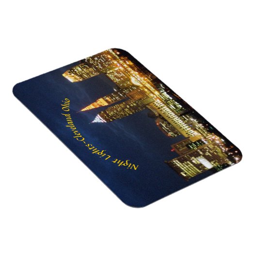 Night View Cleveland OH Magnet (Rechte Seite)