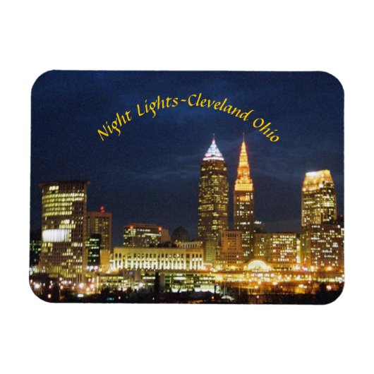 Night View Cleveland OH Magnet (Horizontal)
