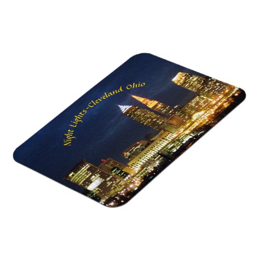 Night View Cleveland OH Magnet (Linke Seite)