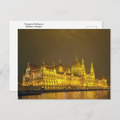 Night View, Hungarian Parliament, Budapest Hungary Postkarte (Vorne/Hinten)