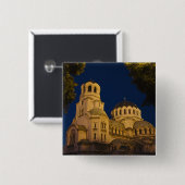 Night view mit Alexander Nevski Kathedrale Button (Vorne & Hinten)