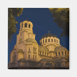 Night view mit Alexander Nevski Kathedrale Magnet