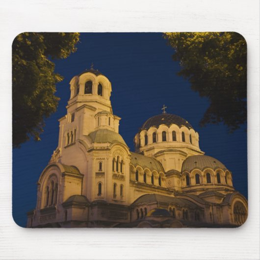 Night view mit Alexander Nevski Kathedrale Mousepad (Vorne)
