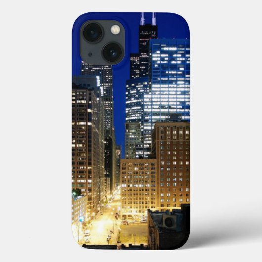 Night view of cityscape of Chicago Case-Mate iPhone Hülle (Rückseite)