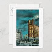 Night View up Kearney St at Chronicle Bldg Postkarte (Vorne/Hinten)