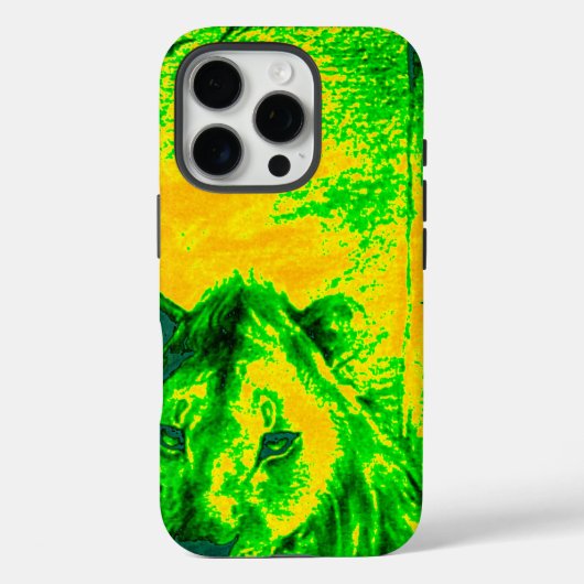 Night Vision Lion Art Fluorescent Print Case-Mate iPhone Hülle (Rückseite)