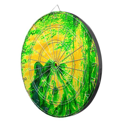 Night Vision Lion Art Fluorescent Print Dartscheibe (Vorderseite rechts)