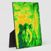 Night Vision Lion Art Fluorescent Print Fotoplatte (Seite)