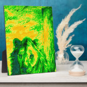 Night Vision Lion Art Fluorescent Print Fotoplatte (Seite)