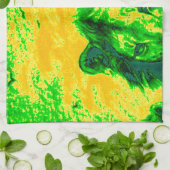 Night Vision Lion Art Fluorescent Print Küchentuch (Gefaltet)