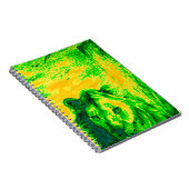 Night Vision Lion Art Fluorescent Print Notizblock (Rechte Seite)