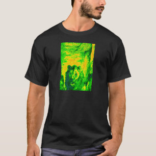 Night Vision Lion Art Fluorescent Print T-Shirt