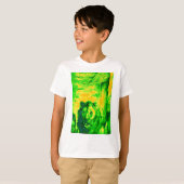 Night Vision Lion Art Fluorescent Print T-Shirt (Vorne ganz)