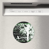 Night Vision Nevermore Raven Silhouette Magnet (In Situ (Geschirrspüler))