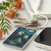 Night Watch - Adlerfamilie unter den Sternen Schlüsselanhänger (Vorderseite rechts)