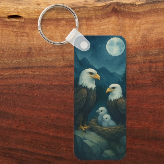 Night Watch - Adlerfamilie unter den Sternen Schlüsselanhänger (Vorderseite)