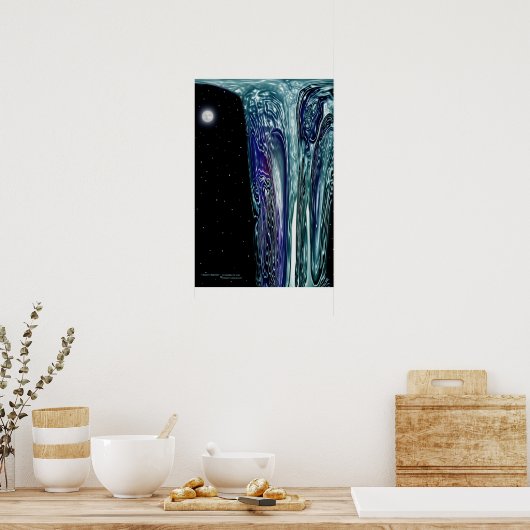 " NIGHT WATER " von Robert Singletary Poster (Küche)