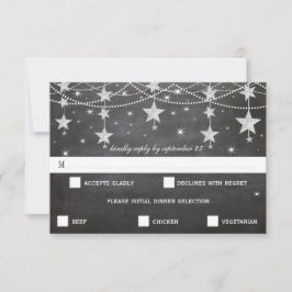 Night Wedding Under the Stars UAWG RSVP Karte