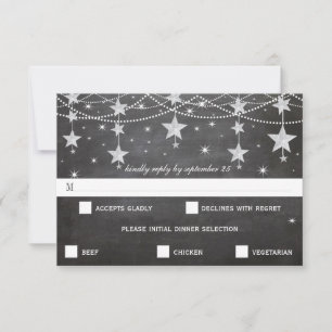 Night Wedding Under the Stars UAWG RSVP Karte