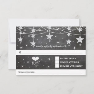 Night Wedding Under the Stars UAWG RSVP Karte