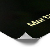 Night White Rose Poster (Ecke)