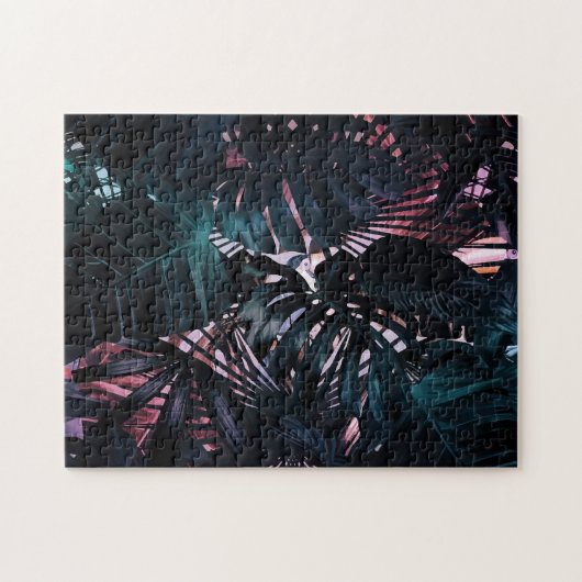 Night Wild Jungle Tropical Parrots Puzzle (Horizontal)