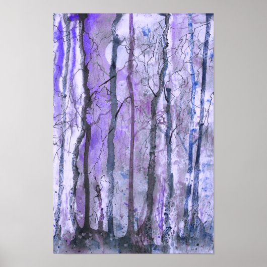 Night Wilds Mixed Media Print Poster (Vorne)