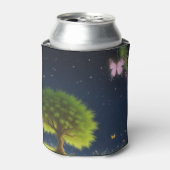 Night Willow Tree mit Schmetterlingen und Glühwürm Dosenkühler (Kanne Vorderseite)
