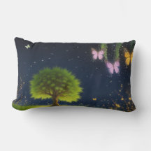 Night Willow Tree w/ die Schmetterlinge und Glühwü